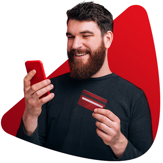 Hombre con celular