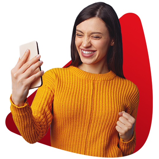 Mujer con celular