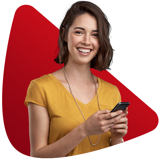 Mujer con celular